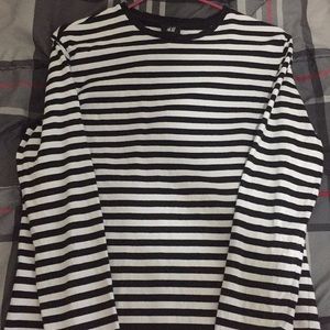 H&M Striped Long Sleeve Mens